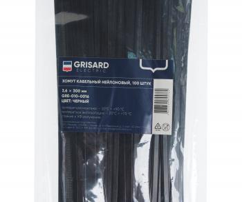 165 р. Хомут-стяжка 300х3.6 пластик черный (100шт.) GRISARD ELECTRIC GRISARD ELECTRIC gre-010-0016  с доставкой в г. Керчь. Увеличить фотографию 2
