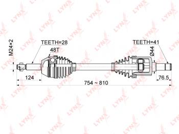 12 449 р. ШРУС наружный FORD Tansit (07-) левый комплект LYNX LYNX cd1050a  с доставкой в г. Керчь. Увеличить фотографию 1