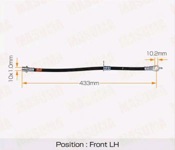 1 289 р. Шланг тормозной TOYOTA Land Cruiser передний правый MASUMA MASUMA bh-649-1  с доставкой в г. Керчь. Увеличить фотографию 1