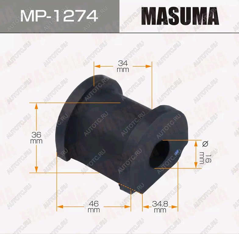 329 р. Втулка переднего стабилизатора MASUMA  Honda Civic ( EU,  ES) (2003-2006)  хэтчбэк 5 дв. рестайлинг, седан рестайлинг  с доставкой в г. Керчь