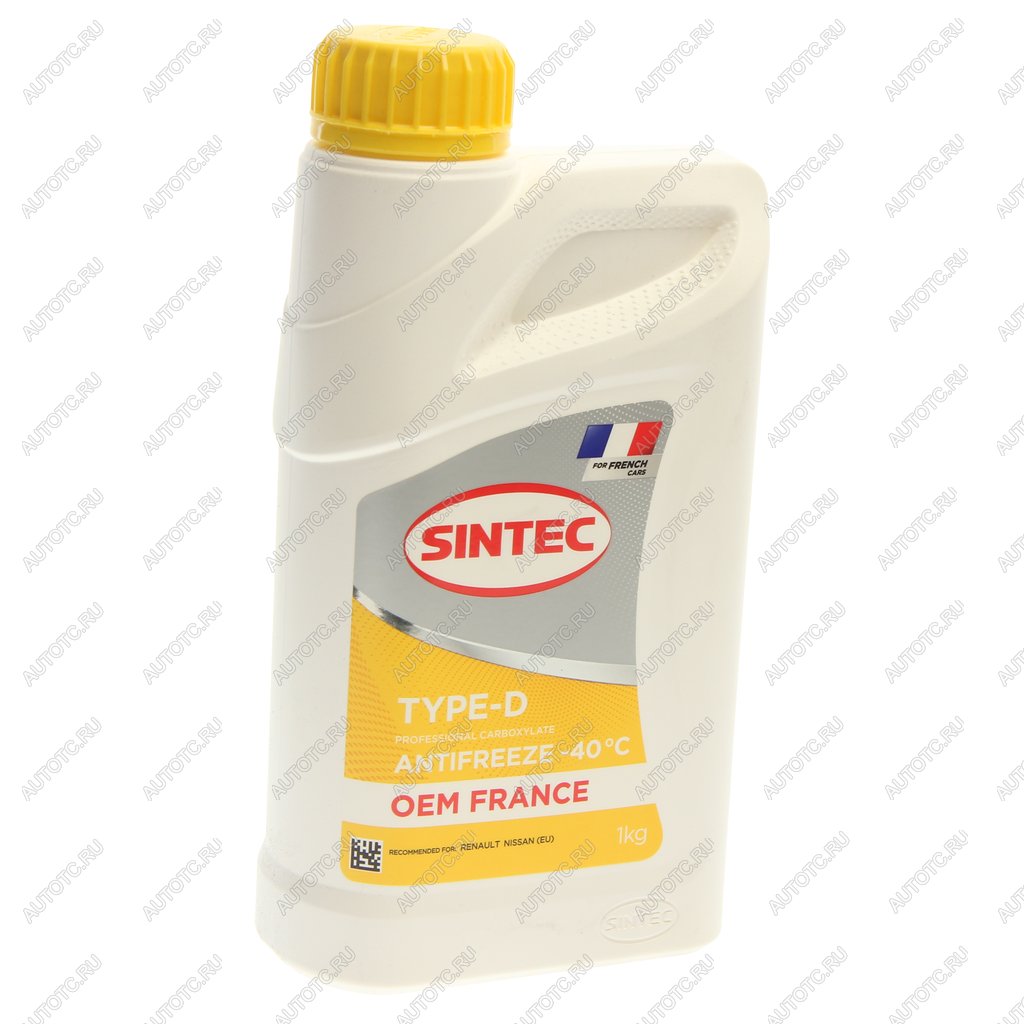 349 р. Антифриз желтый -40C 1кг OEM France Type-D SINTEC SINTEC 6145013  с доставкой в г. Керчь