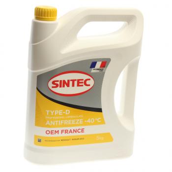 1 399 р. Антифриз желтый -40C 5кг OEM France Type-D SINTEC SINTEC 6145014  с доставкой в г. Керчь. Увеличить фотографию 1