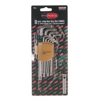 979 р. Набор ключей TORX T10-Т50 Г-образных удлиненных 9 предметов с держателем ROCKFORCE ROCKFORCE rf-5098l  с доставкой в г. Керчь. Увеличить фотографию 3