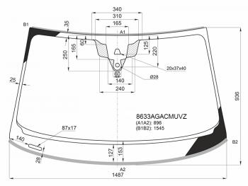 26 449 р. Стекло лобовое (Камера Датчик дождя Проекция Молдинг) Audi A5 16-  S5 17- FUYAO 8633AGACMUVZ  с доставкой в г. Керчь. Увеличить фотографию 1