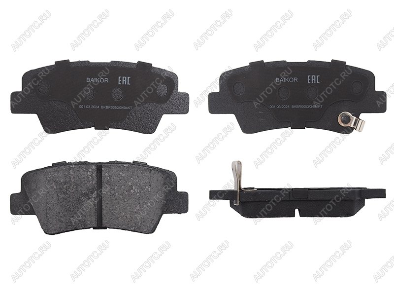 729 р. Колодки тормозные зад HYUNDAI SOLARIS 10-17KIA RIO 10-17KIA SOULGEELY ATLAS 16- BAIKOR BKBR0053  с доставкой в г. Керчь