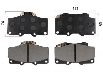 Колодки тормозные перед TOYOTA LAND CRUISER PRADOSURF 96-02FORTUNERHILUX 04- ADVICS A1N021
