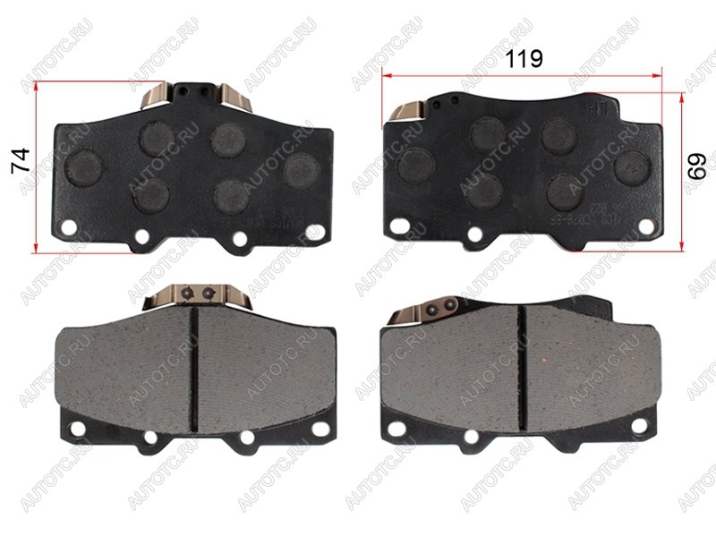 4 399 р. Колодки тормозные перед TOYOTA LAND CRUISER PRADOSURF 96-02FORTUNERHILUX 04- ADVICS A1N021  с доставкой в г. Керчь