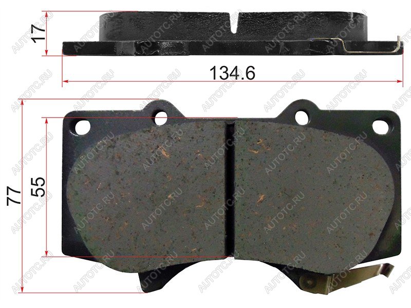 4 199 р. Колодки тормозные перед LEXUS GX470460TOYOTA LAND CRUISER PRADO 120150 02-MITSUBISHI PAJERO 06- ADVICS A1N011  с доставкой в г. Керчь