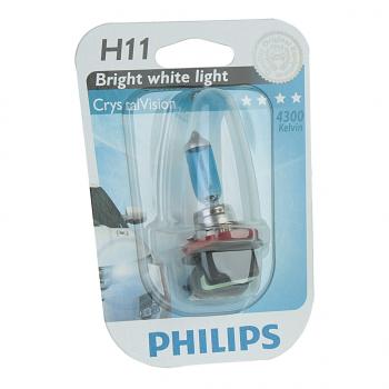 1 879 р. Лампа 12V H11 55W PGJ19-2 блистер (1шт.) Crystal Vision PHILIPS PHILIPS 12362cvb1  с доставкой в г. Керчь. Увеличить фотографию 1
