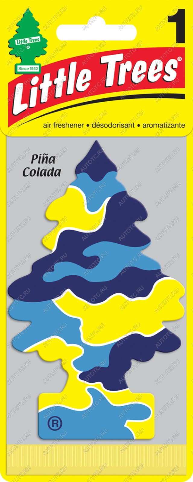 141 р. Ароматизатор подвесной пластина (pina colada) Елочка CAR FRESHNER CAR FRESHNER u1p-10967-russ  с доставкой в г. Керчь