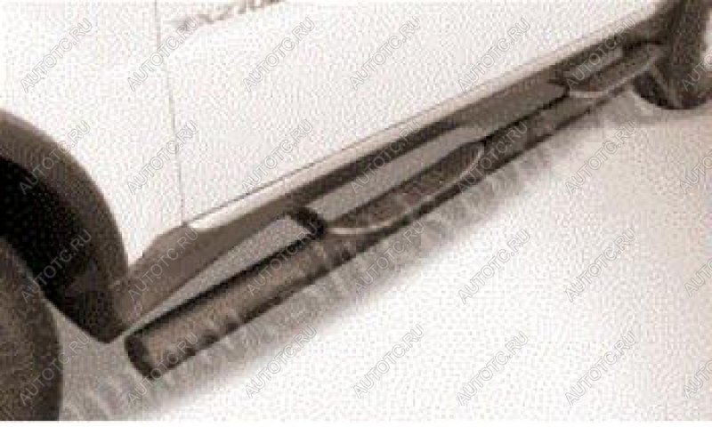 13 649 р. Защита порогов d76 с проступью Slitkoff  Geely Tugella  FY11,HPBA4 (2019-2023) дорестайлинг (Сталь с полимерным покрытием в цвет черный)  с доставкой в г. Керчь