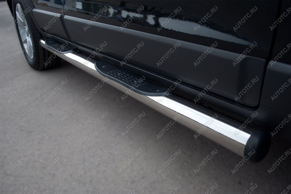 22 549 р. Пороги труба с накладками SLITKOFF Chevrolet Captiva 1-ый рестайлинг (2011-2013) (d76 мм)  с доставкой в г. Керчь