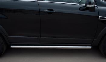 Пороги труба SLITKOFF Chevrolet Captiva (2011-2013) 1-ый рестайлинг