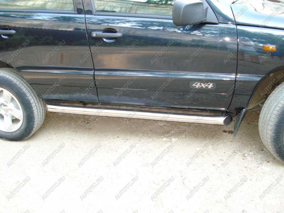 23 799 р. Пороги труба SLITKOFF  Chevrolet Niva  2123 (2002-2008) дорестайлинг (d76 мм)  с доставкой в г. Керчь