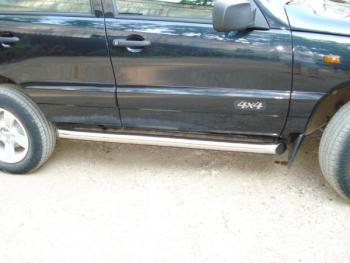 Пороги труба SLITKOFF Chevrolet Niva  2123 (2002-2008) дорестайлинг