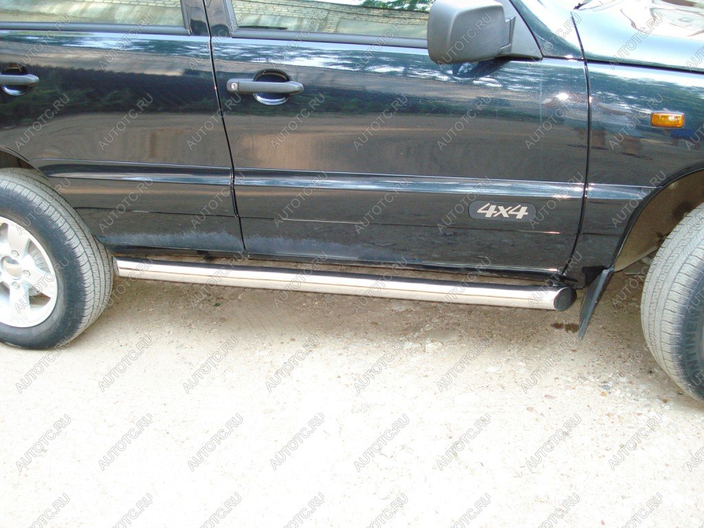 17 749 р. Пороги труба SLITKOFF  Chevrolet Niva  2123 (2002-2020) дорестайлинг, рестайлинг (d57 мм)  с доставкой в г. Керчь
