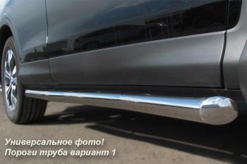 Пороги труба SLITKOFF Chevrolet Niva  2123 (2002-2020) дорестайлинг, рестайлинг