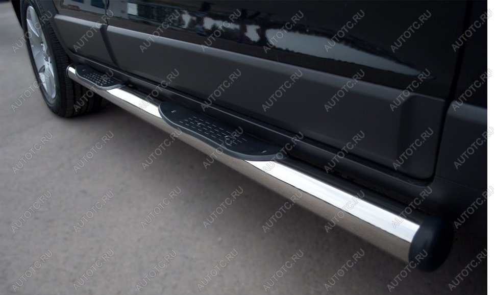 22 549 р. Пороги труба с накладками SLITKOFF  Chevrolet Tahoe  GMT900 (2006-2013) 5 дв. (d76 мм)  с доставкой в г. Керчь