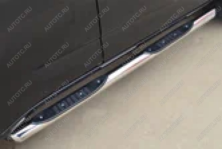 24 549 р. Пороги труба с накладками SLITKOFF  Chevrolet Trailblazer  GM800 (2012-2016) дорестайлинг (d76 мм)  с доставкой в г. Керчь