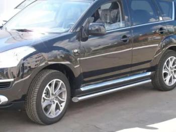 Пороги труба SLITKOFF CITROEN C-crosser (2007-2012)