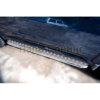 Пороги труба с листом SLITKOFF Hyundai Tucson  TL (2015-2018) дорестайлинг