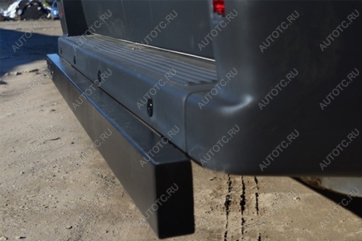 7 249 р. Защита заднего бампера d80x40чм (отбойник) Slitkoff Peugeot Boxer 250 (2006-2014) (нержавейка с полимерным покрытием в цвет черный)  с доставкой в г. Керчь