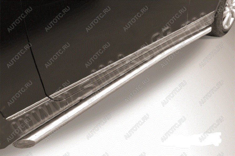 13 799 р. Защита порогов d42 Slitkoff Toyota Land Cruiser Prado J120 (2002-2009) (нержавейка, торцы - срез под 45 градусов)  с доставкой в г. Керчь