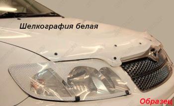  Дефлектор капота (рынок Южной Кореи) CA-Plastiс KIA K3  BD (2018-2025) седан дорестайлинг, седан рестайлинг (серия Шелкография белая)