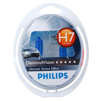 2 769 р. Лампа 12V H7 55W PX26d 5000K бокс (2шт.) Diamond Vision PHILIPS PHILIPS 12972dvs2  с доставкой в г. Керчь. Увеличить фотографию 1