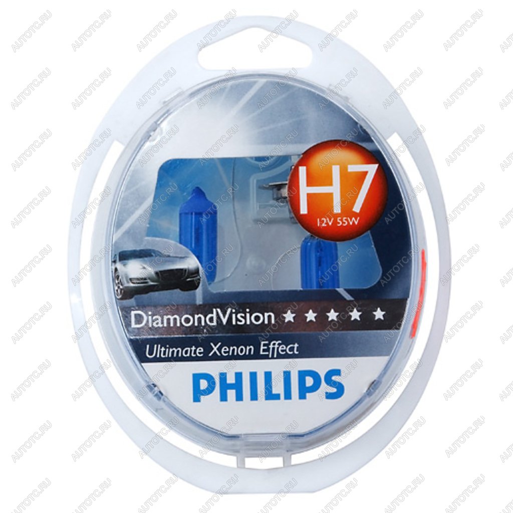 2 769 р. Лампа 12V H7 55W PX26d 5000K бокс (2шт.) Diamond Vision PHILIPS PHILIPS 12972dvs2  с доставкой в г. Керчь