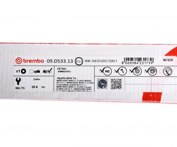 10 699 р. Диск тормозной MERCEDES E (W213) задний (1шт.) BREMBO BREMBO 09.d533.13  с доставкой в г. Керчь. Увеличить фотографию 6