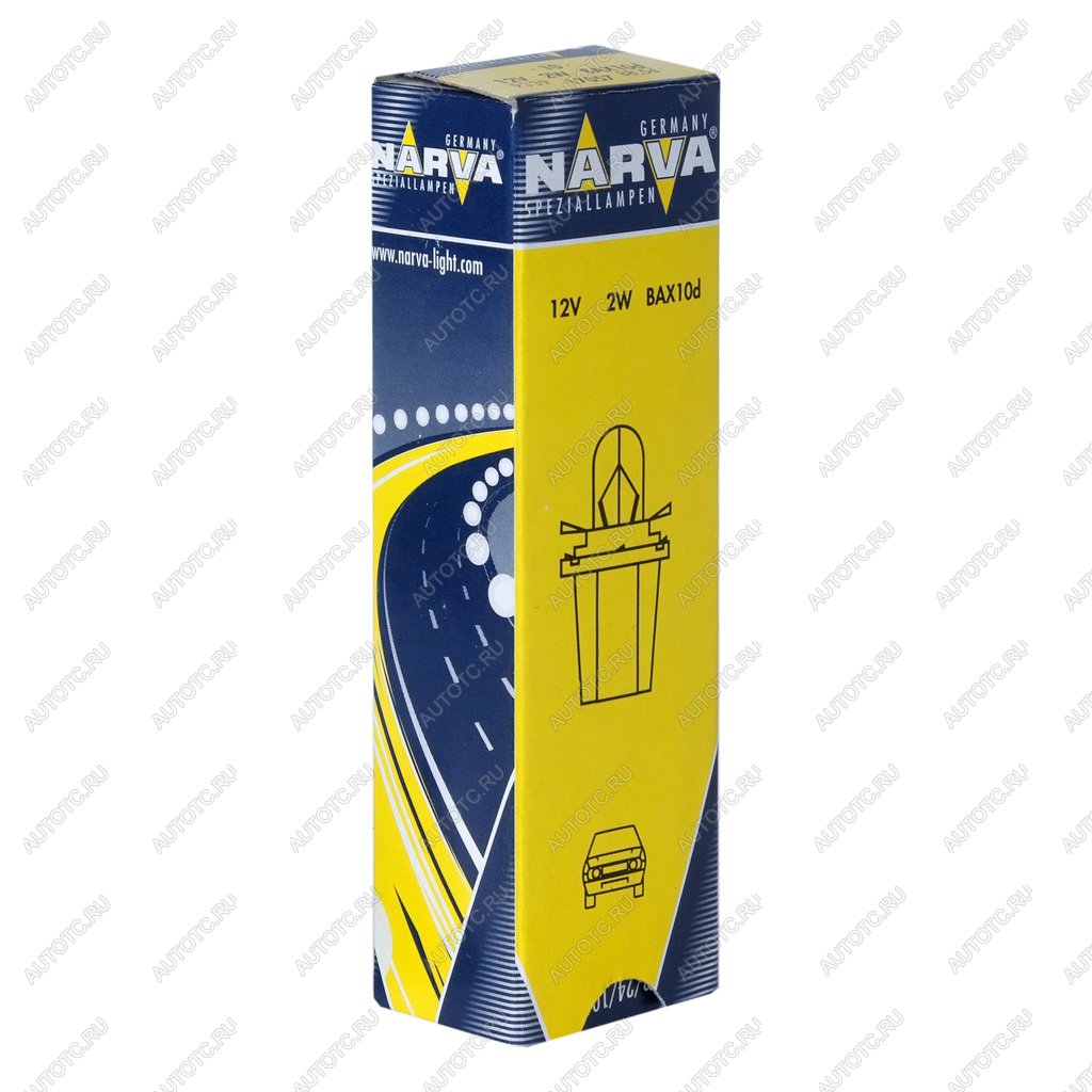 68 р. Лампа 12V 2W BAX8.5d2 зеленый патрон Plastic Base NARVA NARVA 170573000  с доставкой в г. Керчь
