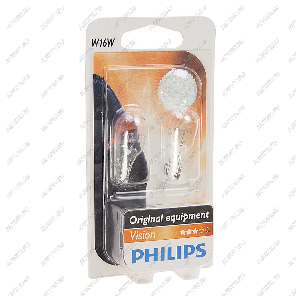299 р. Лампа 12V W16W W2.1x9.5d блистер (2шт.) PHILIPS PHILIPS 12067b2  с доставкой в г. Керчь
