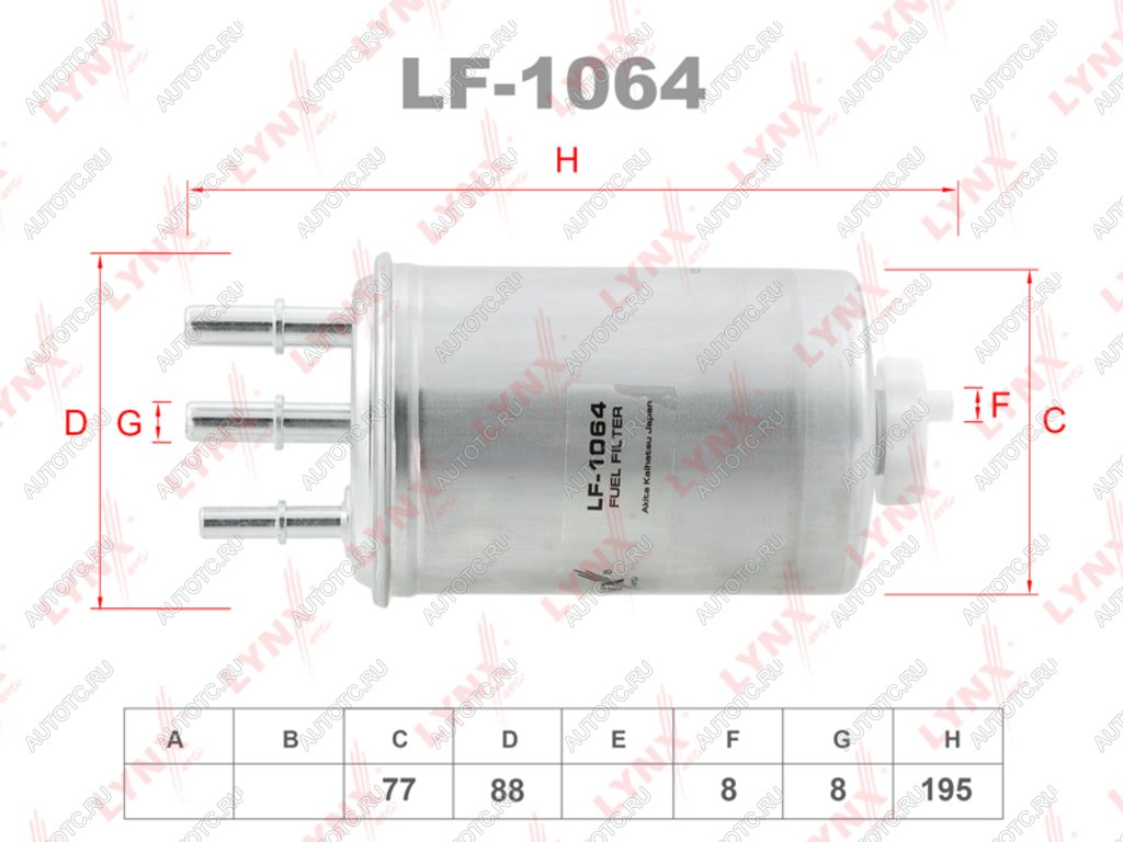 1 759 р. Фильтр топливный FORD Transit,Focus,Mondeo (1.8 2.0 TDI) HYUNDAI Terracan KIA Carnival LYNX LYNX lf1064  с доставкой в г. Керчь