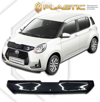 2 159 р. Дефлектор капота (рынок Японии) CA-Plastic Toyota Passo 3 дорестайлинг (2016-2018) (серия Classic черный)  с доставкой в г. Керчь. Увеличить фотографию 2