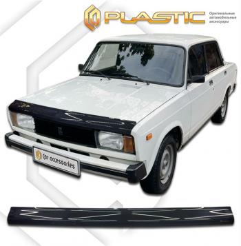 1 899 р. Дефлектор капота CA-Plastic  Лада 2105 (1979-2010) (серия Classic черный)  с доставкой в г. Керчь. Увеличить фотографию 2