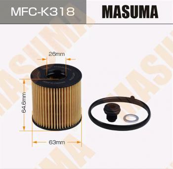 589 р. Фильтр масляный HYUNDAI Creta (21-),Elantra (20-),Tucson (21-) KIA Sportage (22-) (2.0) MASUMA MASUMA mfck318  с доставкой в г. Керчь. Увеличить фотографию 1