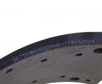639 р. Накладка тормозной колодки SHAANXI передней нижняя (163х215мм,12 отверстий) OE SHACMAN 81502210540  с доставкой в г. Керчь. Увеличить фотографию 3