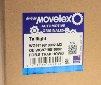 1 399 р. Фонарь задний SITRAK HOWO правый MOVELEX MOVELEX wg9719810002-mx  с доставкой в г. Керчь. Увеличить фотографию 4