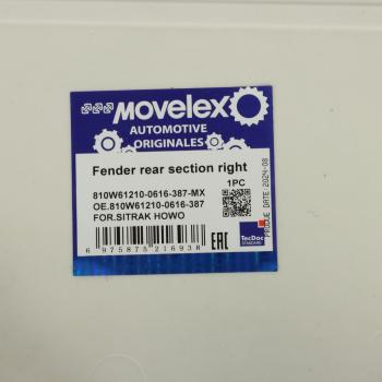 5 449 р. Крыло SITRAK HOWO T5G верхнее правое задняя часть (под покраску) MOVELEX MOVELEX 810w612100616387-mx  с доставкой в г. Керчь. Увеличить фотографию 5