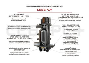 6 999 р. Подогреватель предпусковой электрический (3.0кВт с монтажным комплектом ЛИДЕР) СЕВЕРС+ KIA Shuma (2001-2004)  с доставкой в г. Керчь. Увеличить фотографию 7