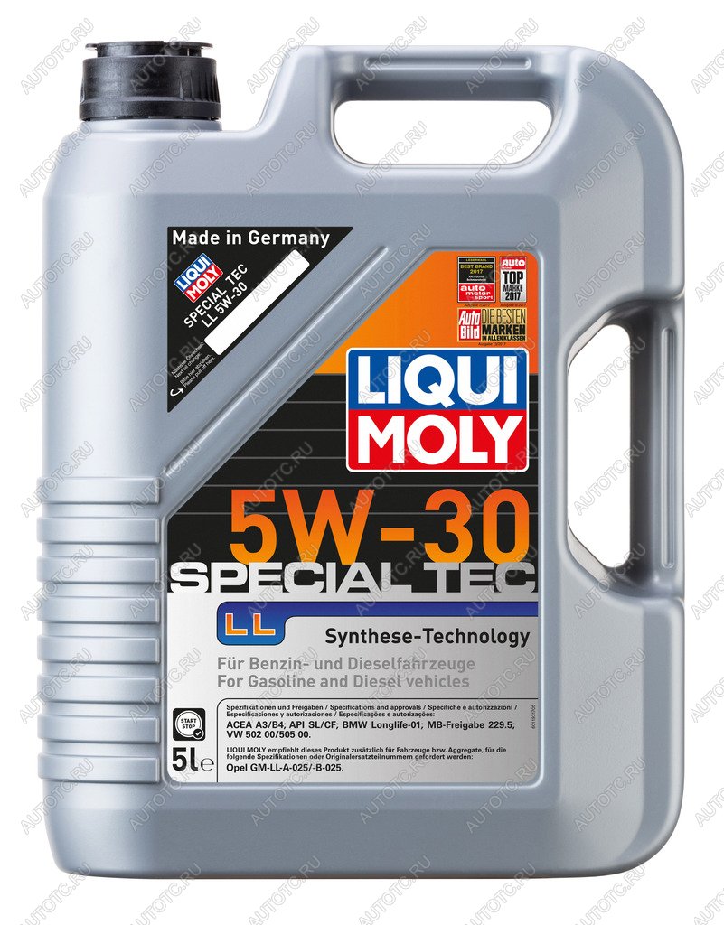 7 749 р. Масло моторное LEICHTLAUF SPECIAL LL 5W30 синт.5л LIQUI MOLY LIQUI MOLY 8055  с доставкой в г. Керчь