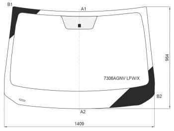 7 299 р. Стекло лобовое RENAULT DUSTER 21- XYG 7306AGNV LFW/X  с доставкой в г. Керчь. Увеличить фотографию 1