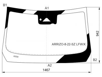 11 549 р. Стекло лобовое (Камера Датчик дождя) Chery Arrizo 8 22- XYG ARRIZO-8-22-SZ LFW/X  с доставкой в г. Керчь. Увеличить фотографию 1