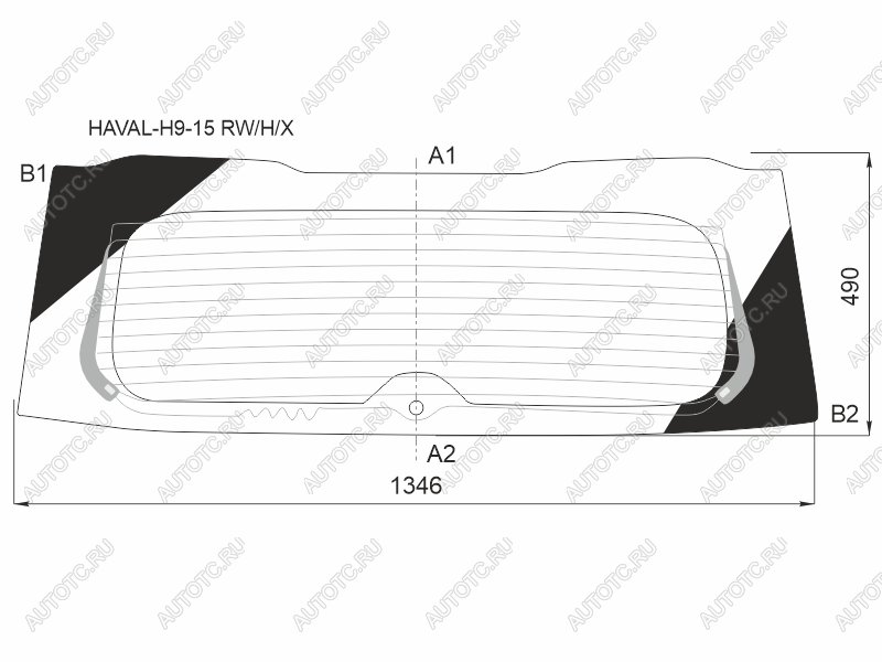 7 999 р. Стекло заднее (Цвет зеленый Обогрев) Haval H9 15-24 XYG HAVAL-H9-15 RW/H/X  с доставкой в г. Керчь