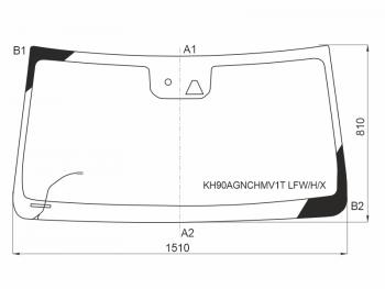 8 649 р. Стекло лобовое (Обогрев щеток Камера Датчик дождя Камера справа) Haval H9 17-24 XYG KH90AGNCHMV1T LFW/H/X  с доставкой в г. Керчь. Увеличить фотографию 1