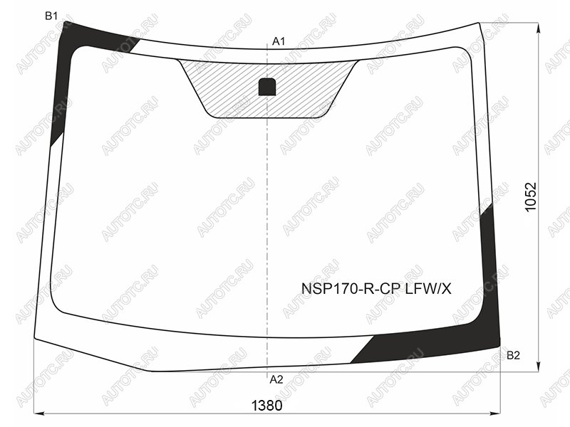 10 649 р. Стекло лобовое Toyota Sienta 15-22 XYG NSP170-R-CP LFW/X  с доставкой в г. Керчь