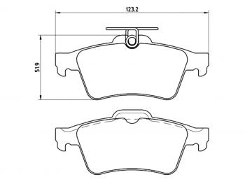 Колодки тормозные зад MAZDA 3 03-13 FORD FOCUS 04- BREMBO P 59 042