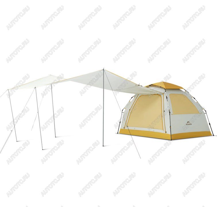 14 279 р. Палатка Naturehike Ango ES60 с тентом 3-местная, быстросборная, желтая  cnk230ws018-tyec  с доставкой в г. Керчь