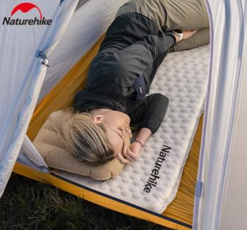 7 779 р. Коврик самонадувающийся Naturehike, 196х65х3,5 см, увеличенный, светло-серый  cnk2300dz013-sqgl  с доставкой в г. Керчь. Увеличить фотографию 2